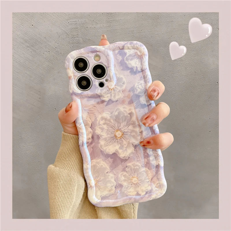 Luxury Laser Flowers Glitter iPhone Case For iPhone 17 Air 16 Pro Max 15 14 13 12 11 Plus Fashion Soft Silicone Shockproof Cover