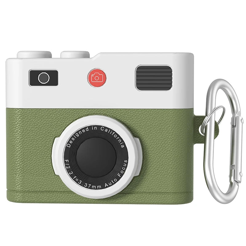 Fashion Retro 3D Camera Earphone Cover for Apple Airpods 4 Soft Silicone Bluetooth Headphone Protective Case New Design