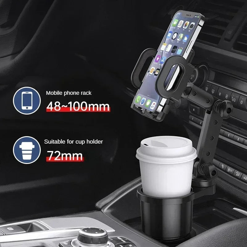 Car Cup Holder Mount Expander with Car Cell Phone Holder 360 Rotation Cup Holder Expander Smartphone Auto Interior Accessories