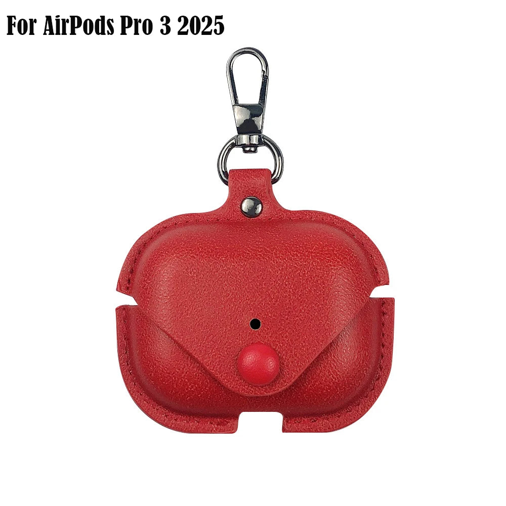 Retro Leather Case For AirPods 4 Pro 3 Business Earphone Cases For Apple AirPods 4 4th Generation Cover Headset Shell With Hook