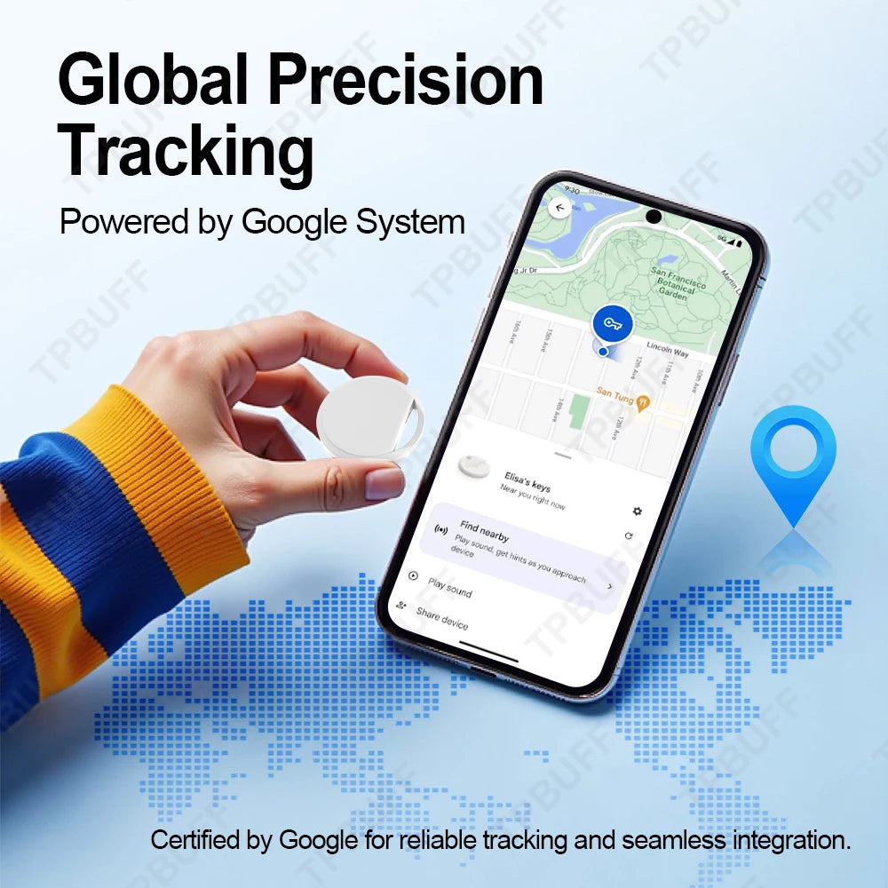 Google Smart Home GPS Trackers Android Find My Device Tracker Card Android Tag Car Localizador Gps Anti-theft Car Electronics