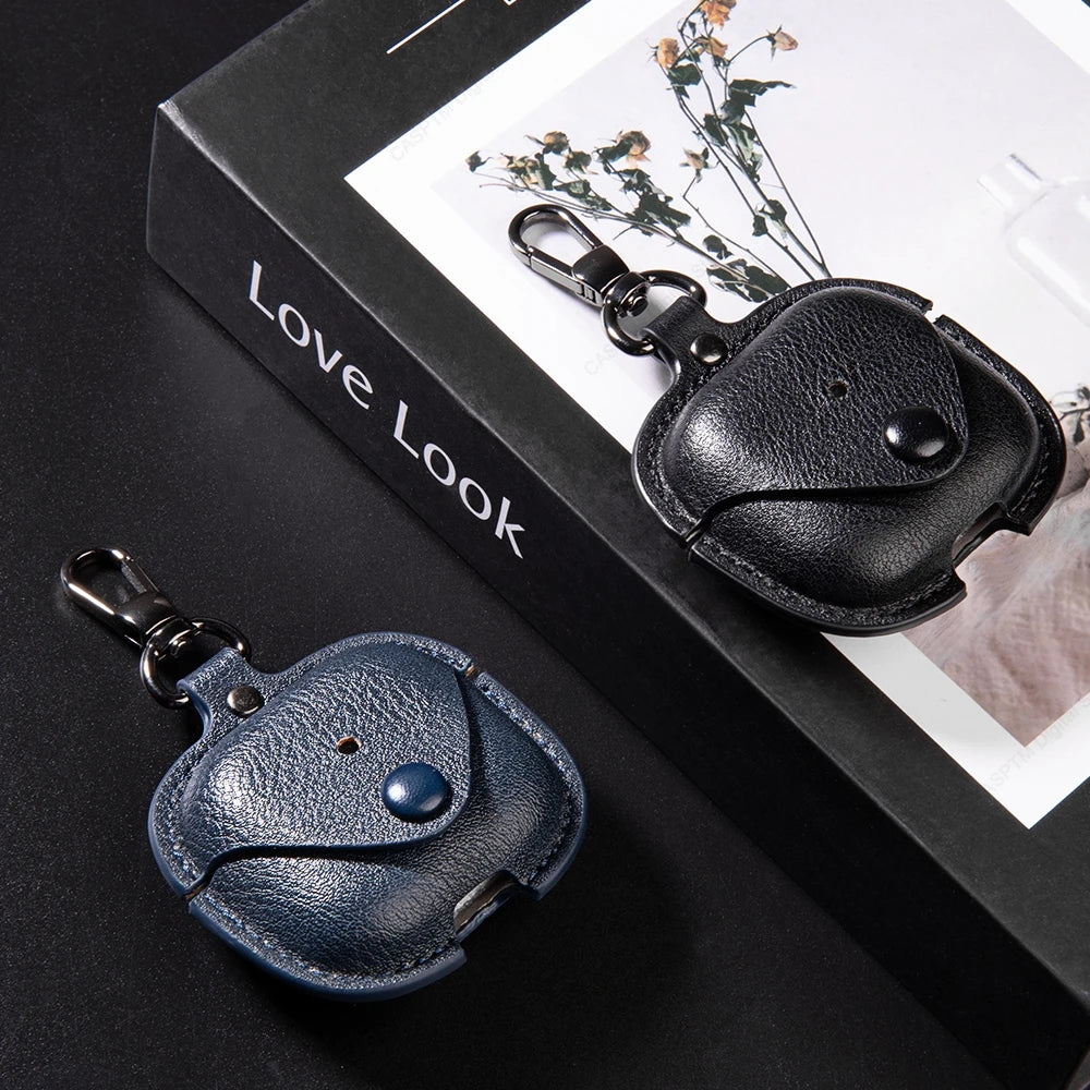 Retro Leather Case For AirPods 4 Pro 3 Business Earphone Cases For Apple AirPods 4 4th Generation Cover Headset Shell With Hook