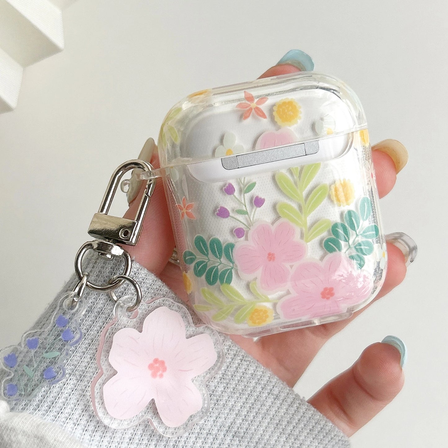Wireless Bluetooth case for AirPods1/2 AirPods3 AirPods pro and pro2 tpu flower pattern earphone cover