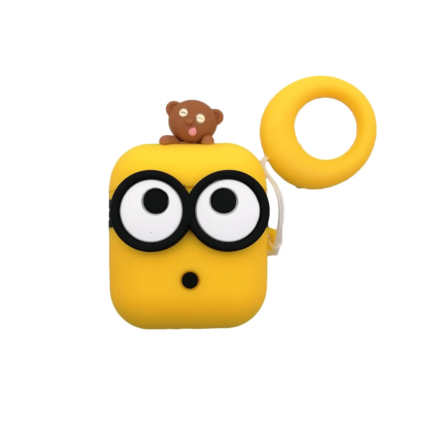 For Airpods 4 Case 2024,3D Cartoon Big Eyes With Bear Toy Silicone Earphone Cover For Airpod 4 Case/Airpods Pro 2 Case Funda