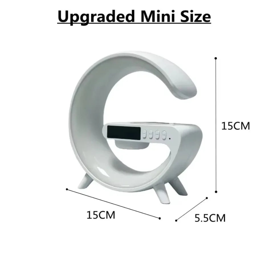 Multifunction Wireless Charger Stand Bluetooth Audio RGB Night Light 15W Fast Charging Station for IPhone Samsung Xiaomi Huawei