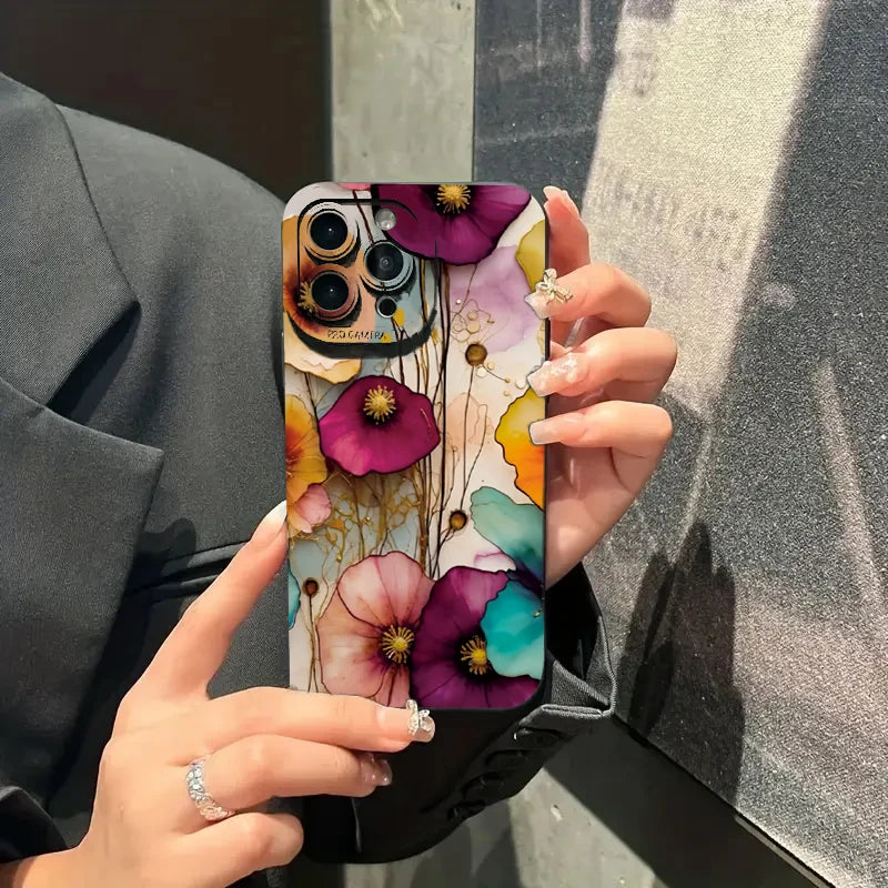 Vintage Floral Pattern Phone Case for Samsung Galaxy S25 S24 S23 S22 Ultra Plus S21 FE A56 A36 A35 A55 A34 A54 A33 A53 A52 Cover
