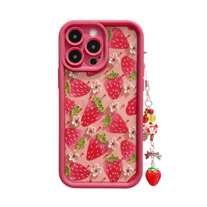 Artistic Strawberry Pattern Designer iPhone Case – Mobizzio