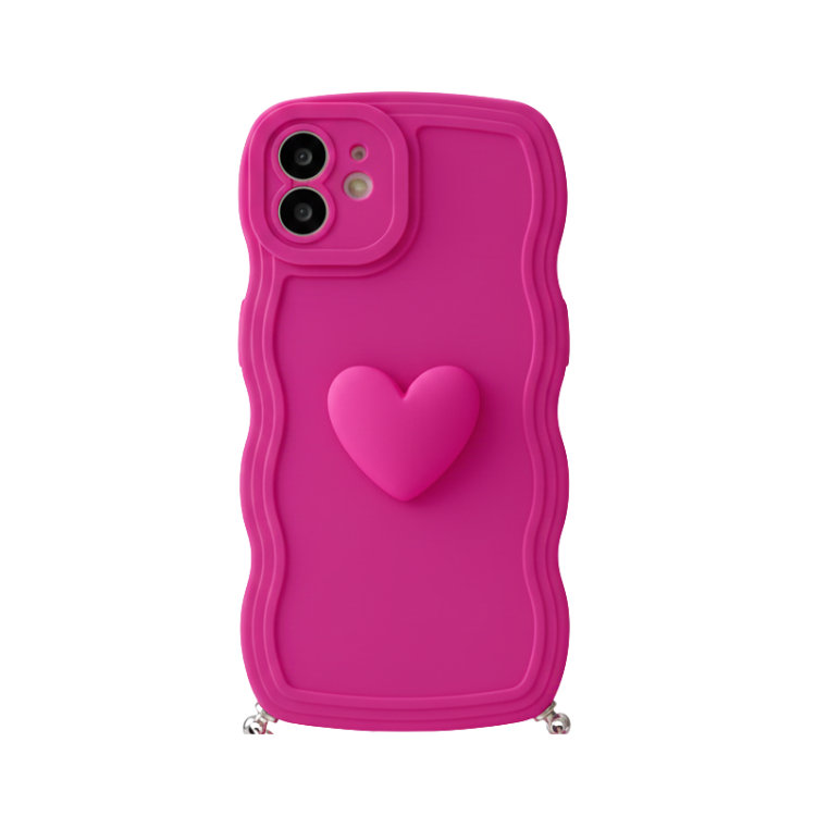 Crossbody Strap Heart Design iPhone Case – Mobizzio