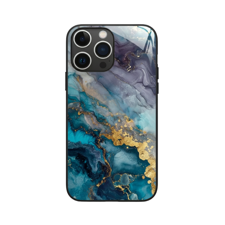 Marble Pattern Glass Designer iPhone Case – Mobizzio
