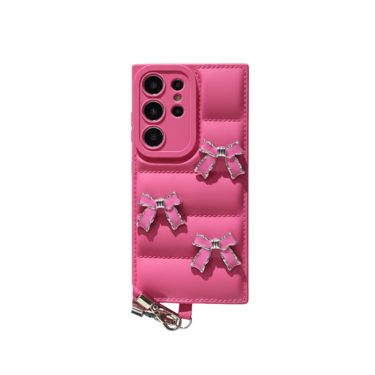 Cute Bowknot Down Jacket Lanyard Phone Case – Mobizzio