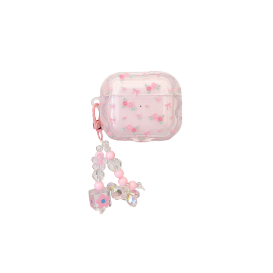 Cute Pink Flower Pattern AirPods Case – Mobizzio