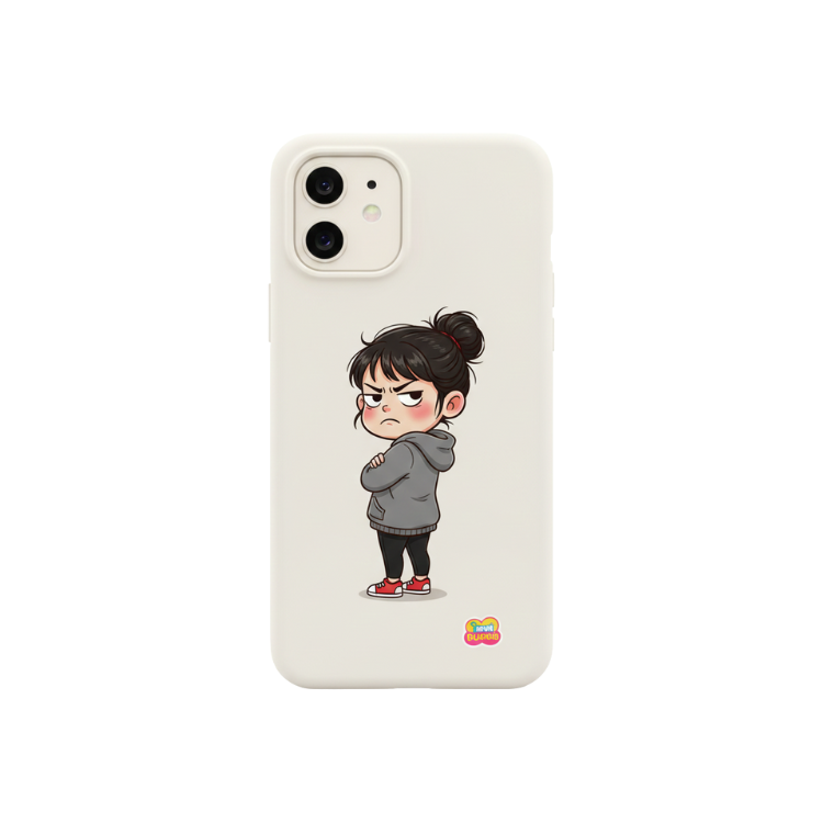 Cute Angry Little Girl Printed Phone Case – Mobizzio