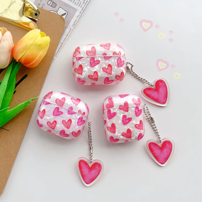 Shell pattern rose heart pattern earphone protection case for AirPods Pro /Airpod 3/AirPods 2/AirPods Pro2 case
