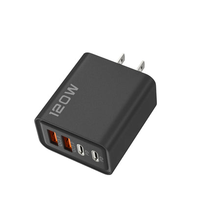 120W 4 Port USB Type C Charger Fast Charging Data Cable USB Phone Charger Adapter for Samsung iPhone Xiaomi Huawei Wall Charger