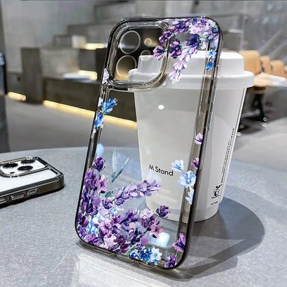 Lotus Flower Transparent Phone Case For iPhone 16 Pro Max Case iPhone 13 17 15 11 12 14 Pro Max XR 8 7 Plus SE Shockproof Cover