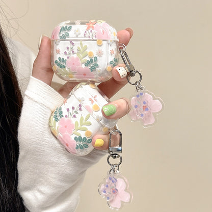 Wireless Bluetooth case for AirPods1/2 AirPods3 AirPods pro and pro2 tpu flower pattern earphone cover