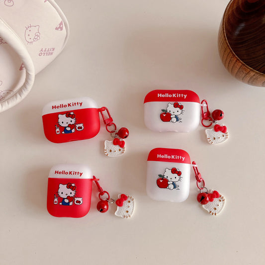 For Airpods 1 2 3 4 Pro Pro 2 Color Collision Fashion Hello Kitty Matte TPU Earphone Case Accessories Cover