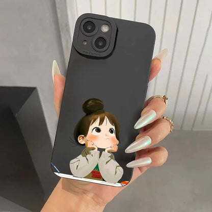 Cute Angry Little Girl Printed Case For Samsung Galaxy S25 S24 S23 S22 S21 Ultra Plus FE A16 A06 A26 A54 A32 A33 A56 Soft Cover