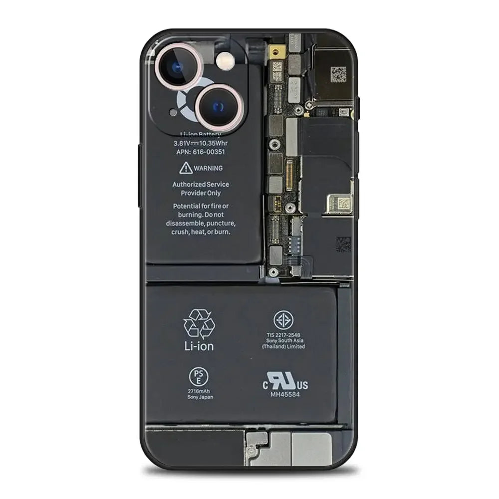 Vintage Tape Camera Gameboy Phone Case For iPhone Apple 16 15 14 13 12 11 Pro Max Mini 7 8 Plus XR XS X SE 2020 Black Cover
