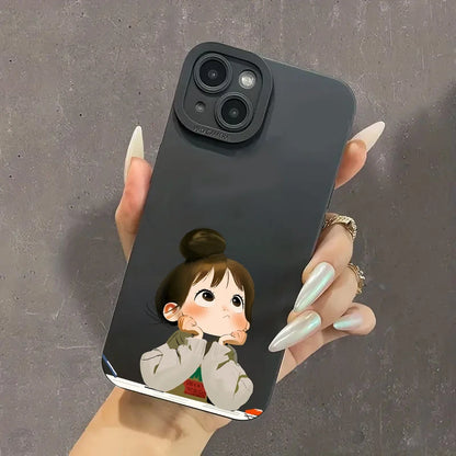 Cute Angry Little Girl Printed Case For Samsung Galaxy S25 S24 S23 S22 S21 Ultra Plus FE A16 A06 A26 A54 A32 A33 A56 Soft Cover