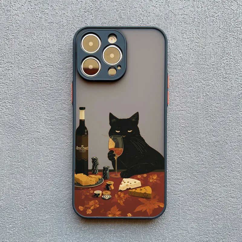 Funny Cat Daily Life Phone Case For iPhone 11 Case iPhone 12 14 Pro Max Mini 16 13 15 Pro Max 7 8 Plus XR XS X Shockproof Covers