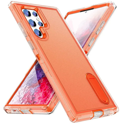 Case For Samsung Galaxy S25 Ultra S25 Edge S24 A56 A36 A17 Full 3 in 1 Shockproof Heavy Duty Anti-Scratch Rugged Kickstand Cover