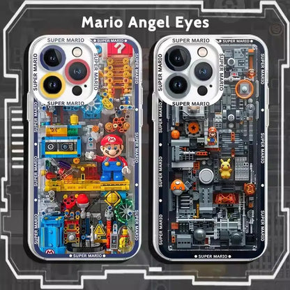 Super Mario Bros Game Case For Iphone 15 Pro Max 16 11 14 13 12 Cover Silicone Funda Transparent