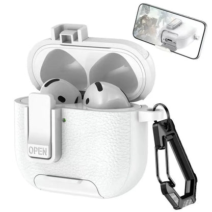Can be used in mobile phone holders For AirPods 4 Case Shockproof Protective Cover For Airpods Pro 2nd AirPods4 Leather Bracket