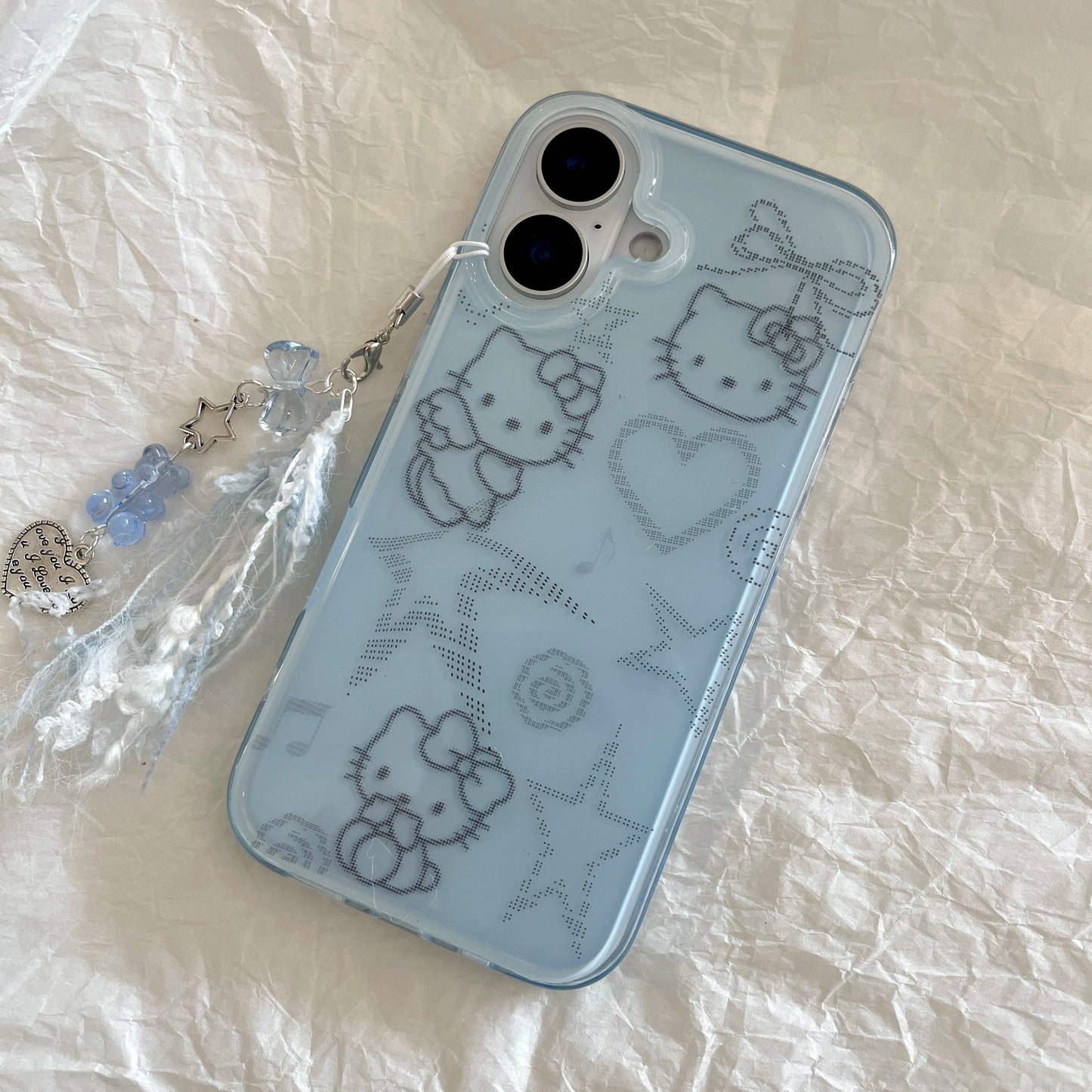 Cat phone case hello kitty With luxury imitation diamonds and glitter for iPhone 16 15 14 13Pro Max bumper Protective Shockproof