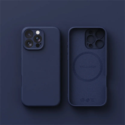 Luxury Liquid Silicone For Magsafe Phone Case For iPhone 16 Plus 15 14 13 12 Pro Max 11 Wireless Charging Skin Smooth Cover