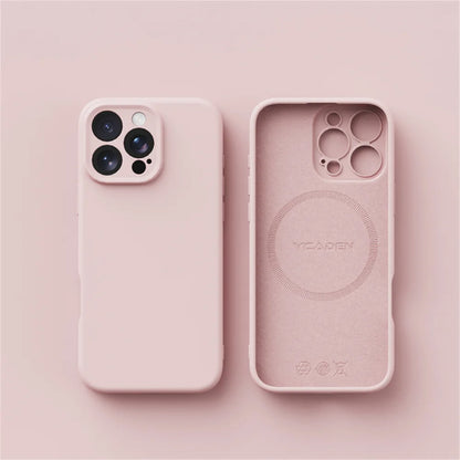 Luxury Liquid Silicone For Magsafe Phone Case For iPhone 16 Plus 15 14 13 12 Pro Max 11 Wireless Charging Skin Smooth Cover