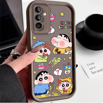 C-Crayon S-ShinChan Case for Samsung Galaxy S25 Ultra Plus S24 S23 S22 S21 S20 FE A73 A72 A71 A56 A55 A54 5G A52 A52S 4G Cover