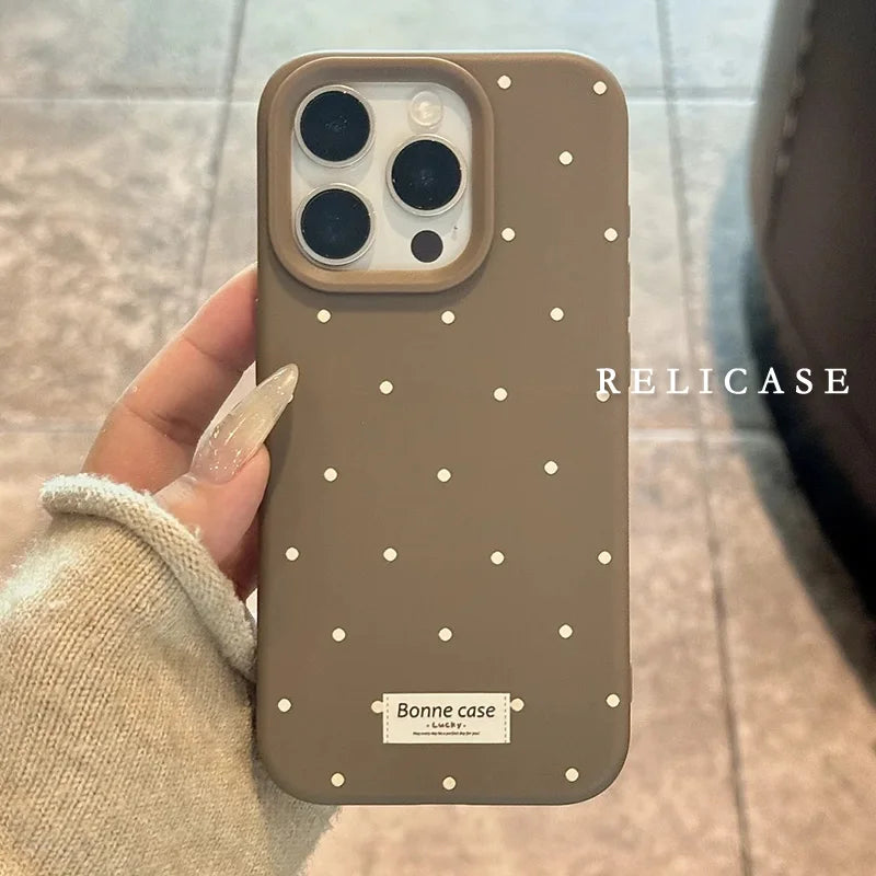 Luxury Soft Liquid Silicone Wave Point Phone Case For iPhone 11 12 13 14 15 16 Pro Max Plus Shockproof Bumper Back Cases Cover
