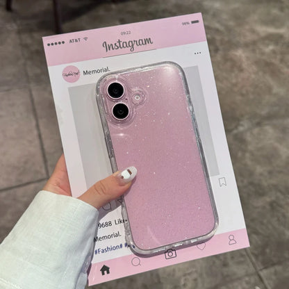 Luxury Glitter Transparent Bling Case For iPhone 17 Air 11 12 13 14 15 16 Pro Max X XR XS 7 8 Plus Shockproof Soft Bumper Cover