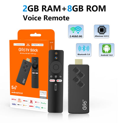 Mortal Android 14 Mini TV Stick Q2 16GB Quad Core Allwinner H313 New Wifi6 BT5.0 Global Streaming Smart TV Box VS Fire TV Stick