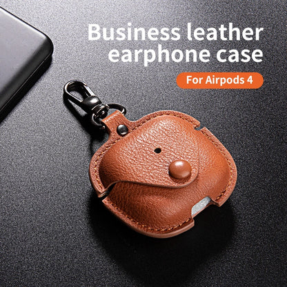Retro Leather Case For AirPods 4 Pro 3 Business Earphone Cases For Apple AirPods 4 4th Generation Cover Headset Shell With Hook