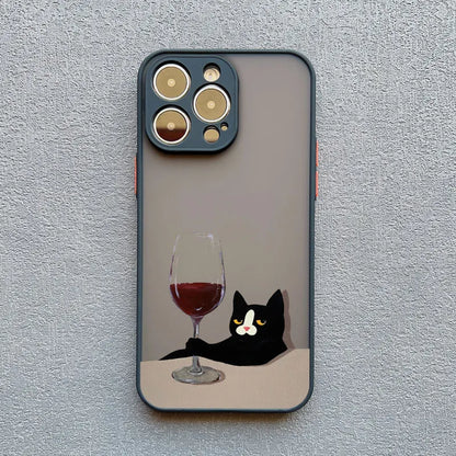 Funny Cat Daily Life Phone Case For iPhone 11 Case iPhone 12 14 Pro Max Mini 16 13 15 Pro Max 7 8 Plus XR XS X Shockproof Covers