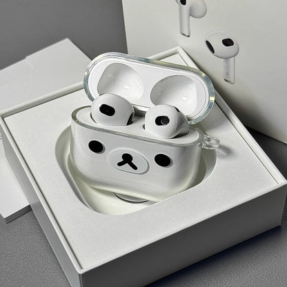 New Creative Bear Expression Graffiti Earphone Protective Case Suitable for Airpods Pro 3/4 Apple Bluetooth Earphones 1/2