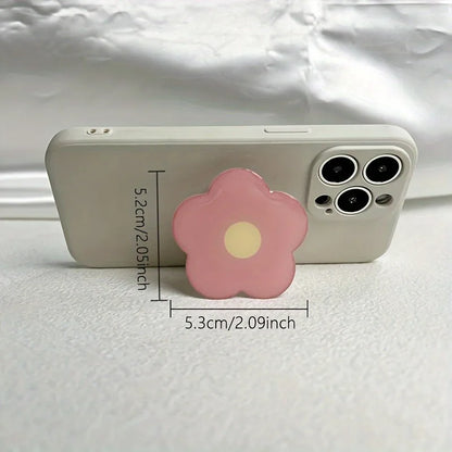 Clear Flower Folding Expandable Mobile Phone Grip Holder Socket Pocket Support for IPhone 16 Finger Ring Griptok Expanding Stand