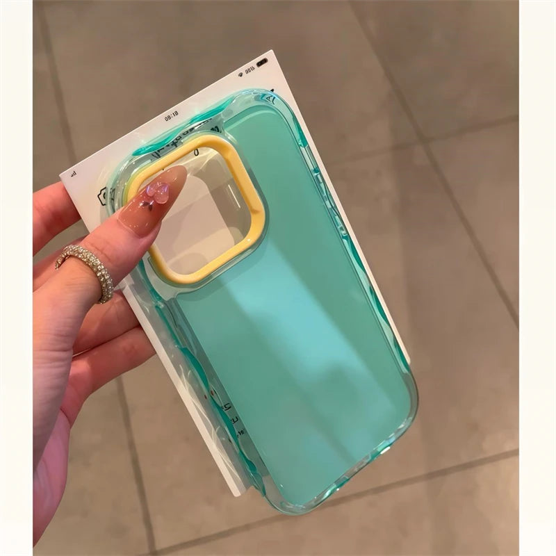 Luxury Jelly Candy Shockproof Case for iPhone 17 Air 16 15 14 Plus 13 12 11 Pro Max Soft Hit Color Bumper Armor Aesthetic Cover