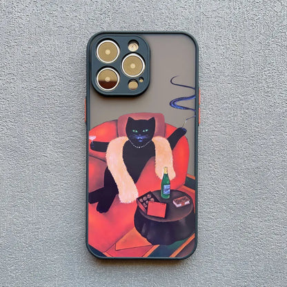 Funny Cat Daily Life Phone Case For iPhone 11 Case iPhone 12 14 Pro Max Mini 16 13 15 Pro Max 7 8 Plus XR XS X Shockproof Covers