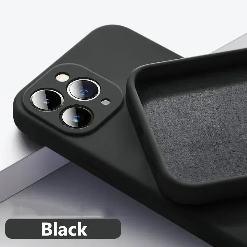 Official Phone Case For IPhone 17 Air 16 15 14 13 11 12 17 Pro Max Plus Silicone Solid Color Fall and Collision Protection Cover