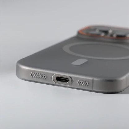 Ultra Thin Frosted Barcode Wireless Charging MagSafe Phone Case for iPhone 17 16 14 15 13 12 Pro Max Translucent Hard PC Cover