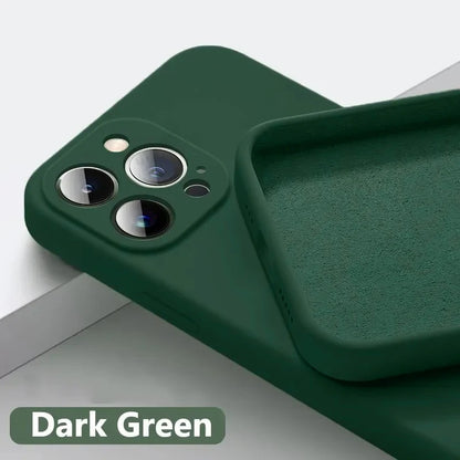 Official Phone Case For IPhone 17 Air 16 15 14 13 11 12 17 Pro Max Plus Silicone Solid Color Fall and Collision Protection Cover