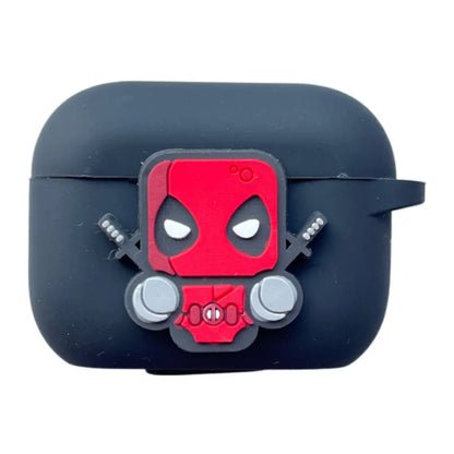 Cartoon Deadpool Earphone Case for Airpods 4 2024 Silicone Protective Cover for Airpods Pro2 Pro 3 2 1  with Key Chain