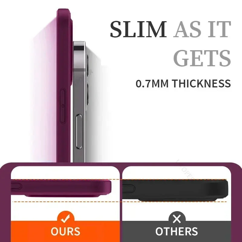 Official Phone Case For IPhone 17 Air 16 15 14 13 11 12 17 Pro Max Plus Silicone Solid Color Fall and Collision Protection Cover