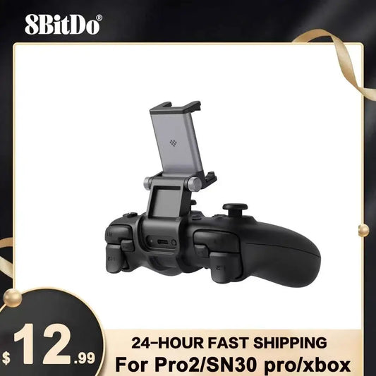 8BitDo Mobile Phone Holder Gaming Clip Stand for Xbox&Xbox Elite,Pro 2, SN30 Pro,Ultimate 2 Wireless Controllers Gamepad Handle