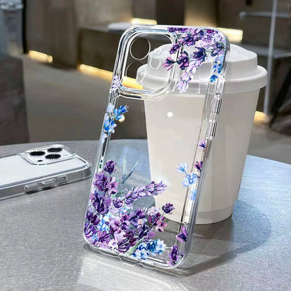 Cute Flower Clear Case For Samsung Galaxy A56 A36 5G Case S25 Ultra S24 FE S23 A16 A55 S22 S21 A35 A26 A06 Shockproof Back Cover