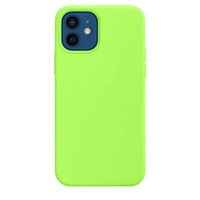 Original Official Logo Silicone Phone Cases for iPhone 11 12 13 14 15 Pro Max Skin for Apple iPhone 13 14 11 Pro Full Cover case
