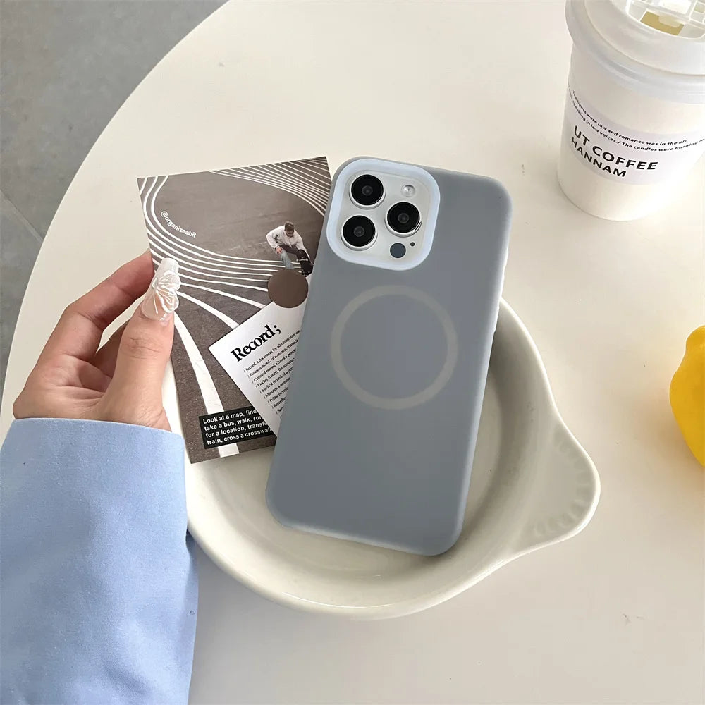 Luxury Jelly Liquid Silicone Magnetic For Magsafe Case For iPhone 17 Air 16 E 15 14 13 12 11 Pro Max Plus Shockproof Matte Cover